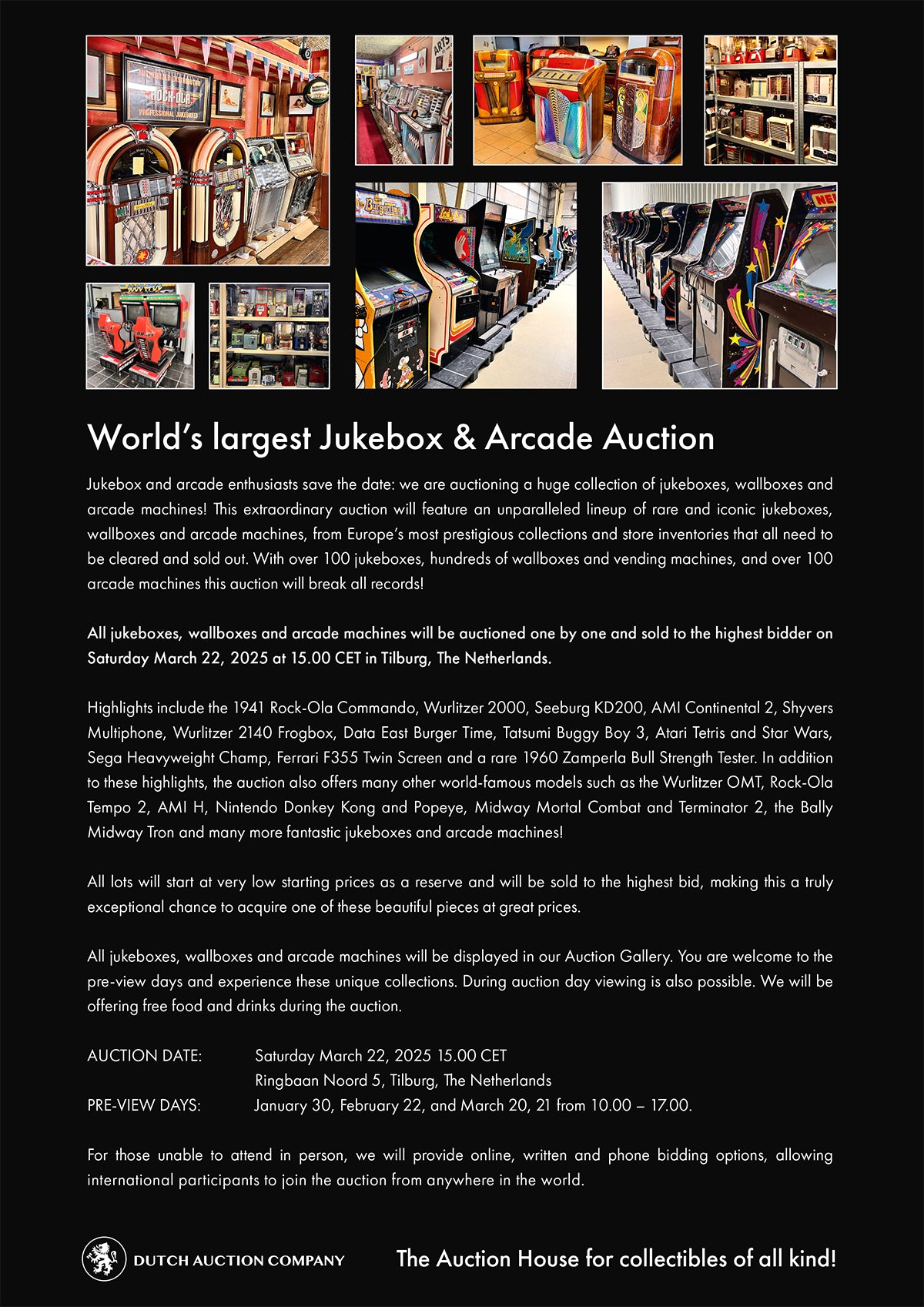 Catalog Jukebox & Arcade Auction 22 March 2025