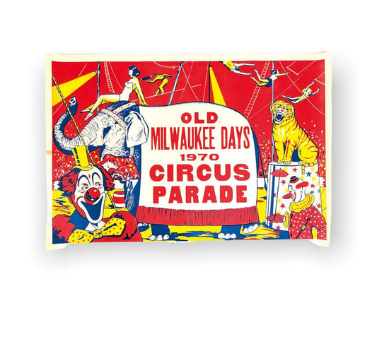 Old Milwaukee Days 1970 Circus Poster