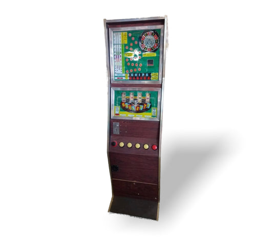 Ongerestaureerde grote Coin-Op Roulette Arcade Machine
